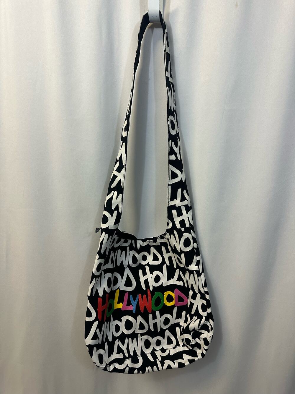 Robin Ruth HOLLYWOOD Crossbody Tote Bag Black White Large